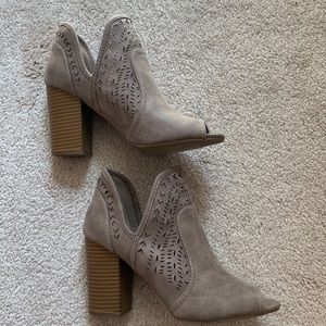 Brand new Fergalicious cut out open toe bootie